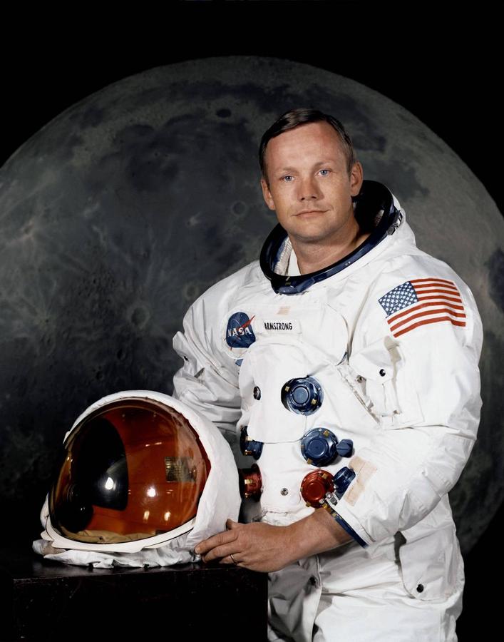 Foto oficial del comandante Neil Armstrong. 