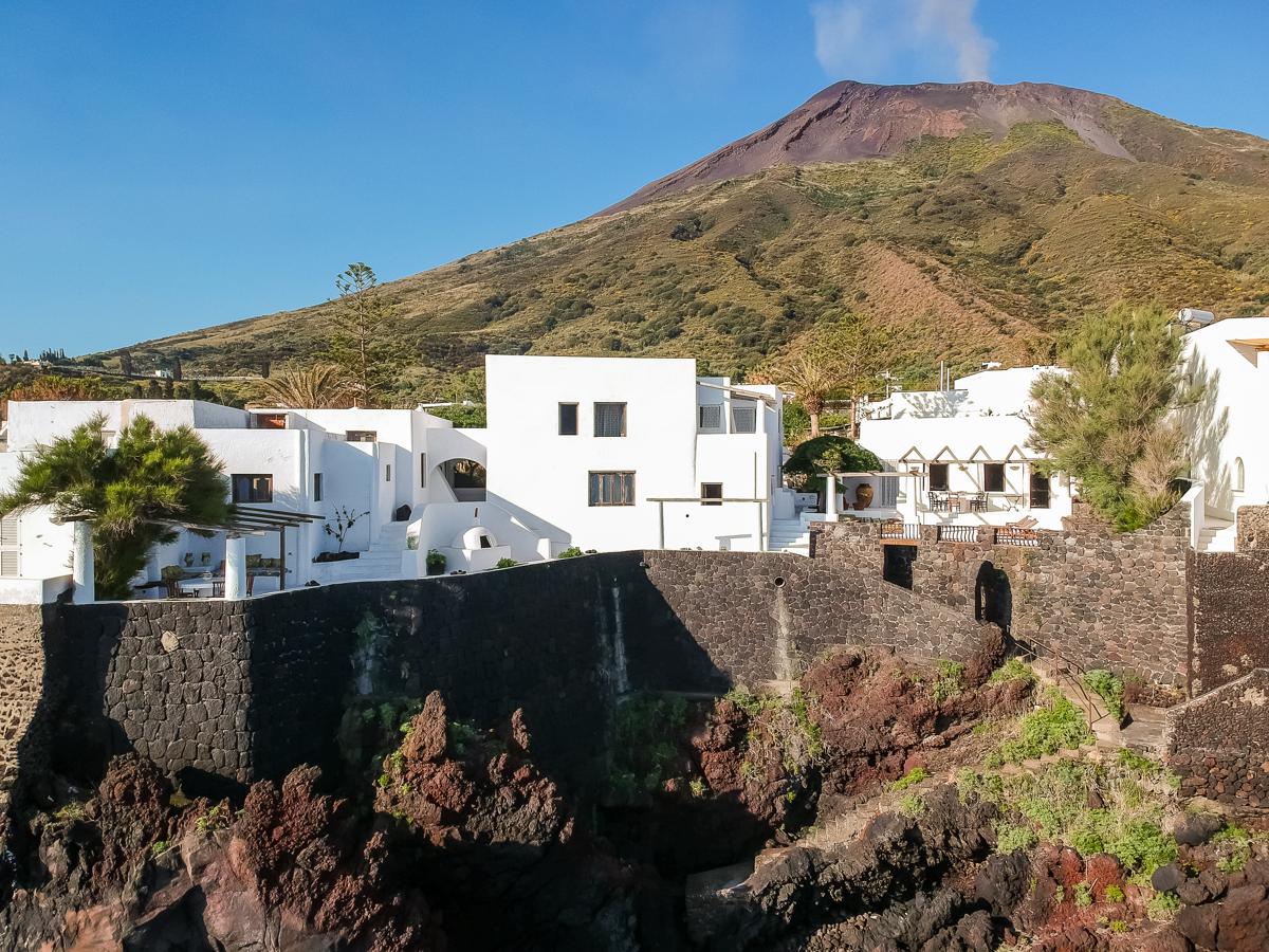 La villa refleja el típico estilo siciliano. 