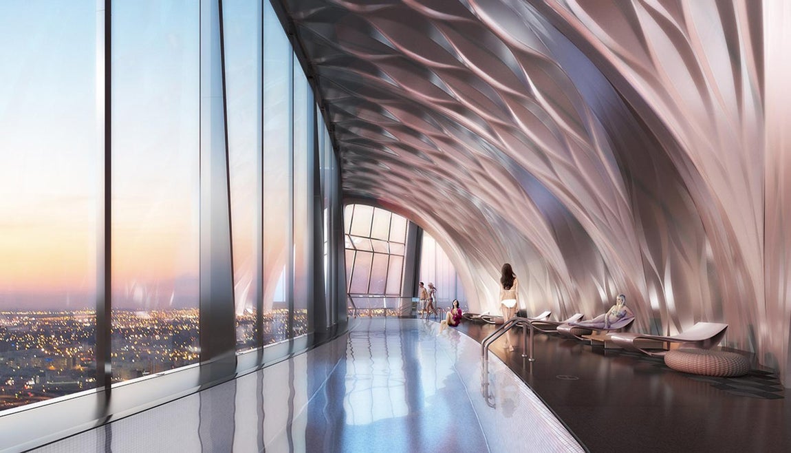 Piscina. En esta nueva construcción se respira lujo por los cuatro costados. Unas de las características que más ha gustado al ex futbolista y la excantante de las Spice Girls es la vidriera de cristal que hay por todo el edificio. La luz natural se cuela en todo el bloque y a medida que se coge altura, las vistas con más impresionantes aún.