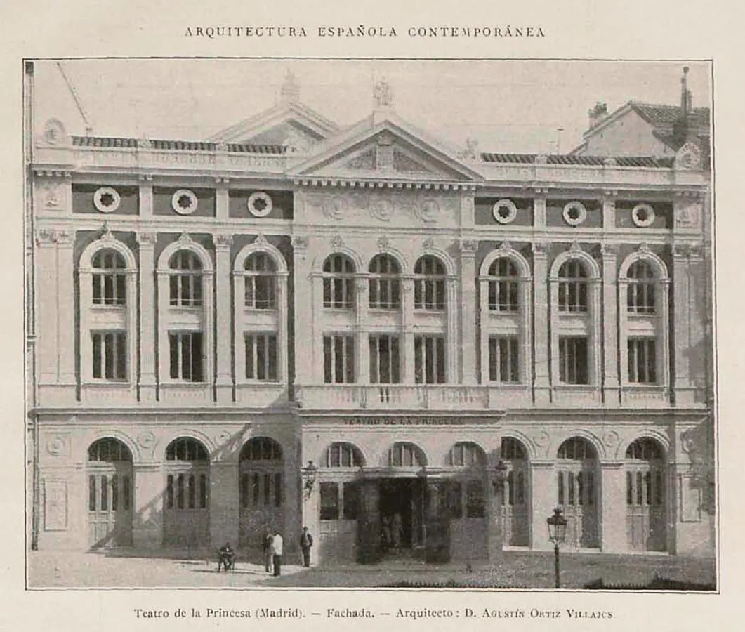 Teatro de la Princesa (1885). Fotografía publicada en Arquitectura y Construcción, año VI, nº 125. Diciembre de 1902. 