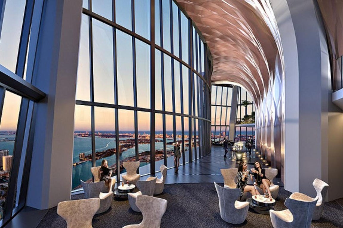 One Thousand Museum. Está dotado de zonas comunes de lujo en las que sus ilustres propietarios podrán hacer vida social: una piscina exterior, otra interior y una enorme sala de reunión