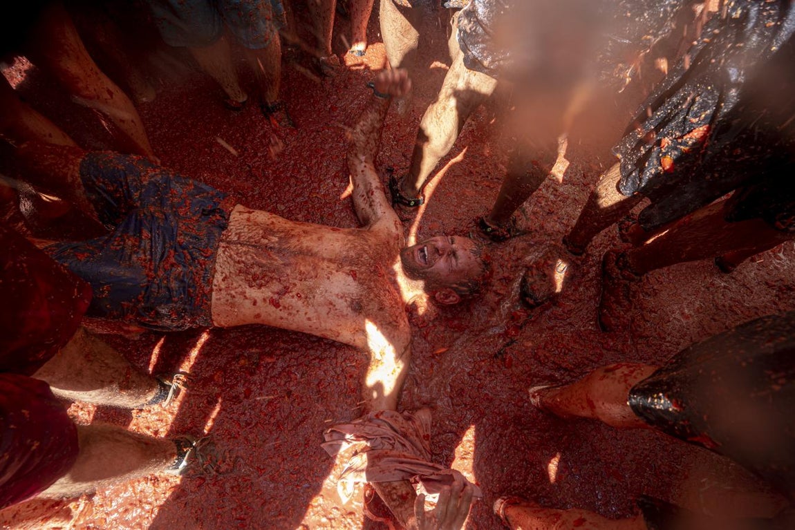 Las mejores imágenes de la Tomatina de Buñol 2019. 