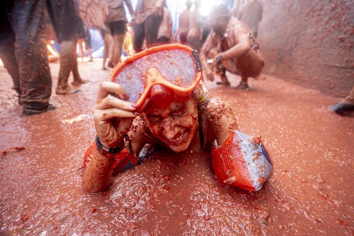 Las mejores imágenes de la Tomatina de Buñol 2019. 