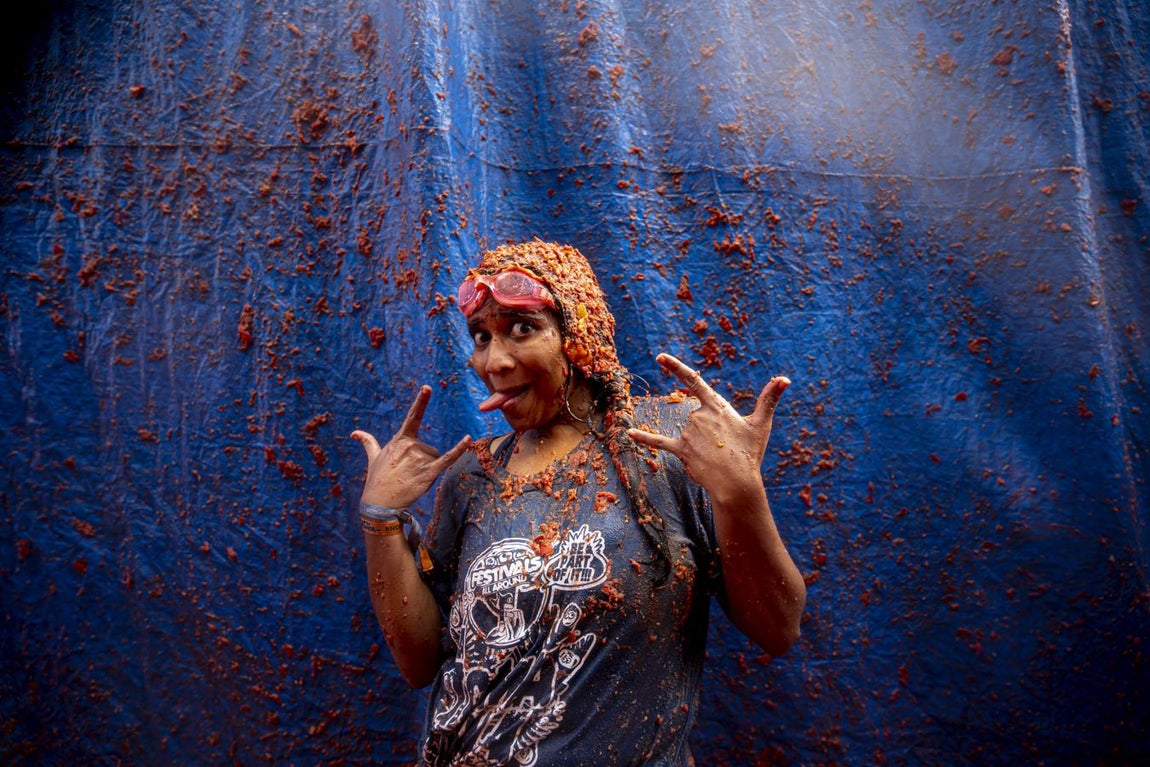 Las mejores imágenes de la Tomatina de Buñol 2019. 