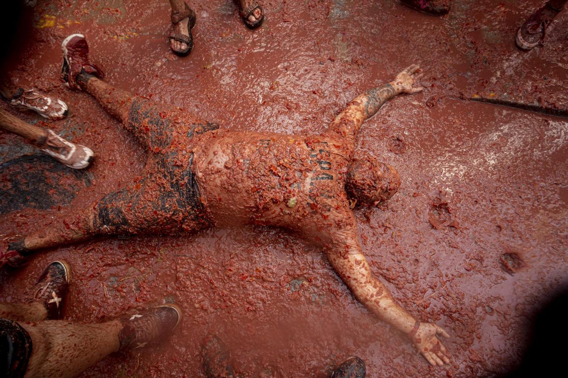 Las mejores imágenes de la Tomatina de Buñol 2019. 