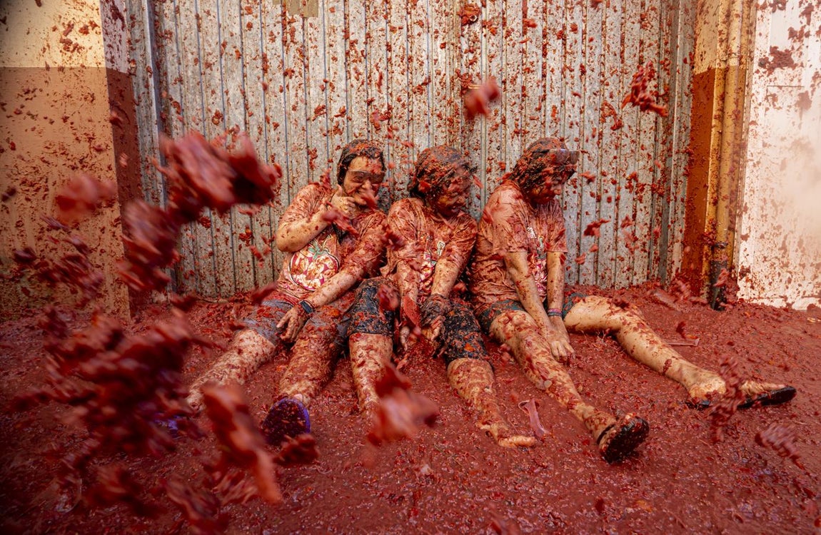 Las mejores imágenes de la Tomatina de Buñol 2019. 