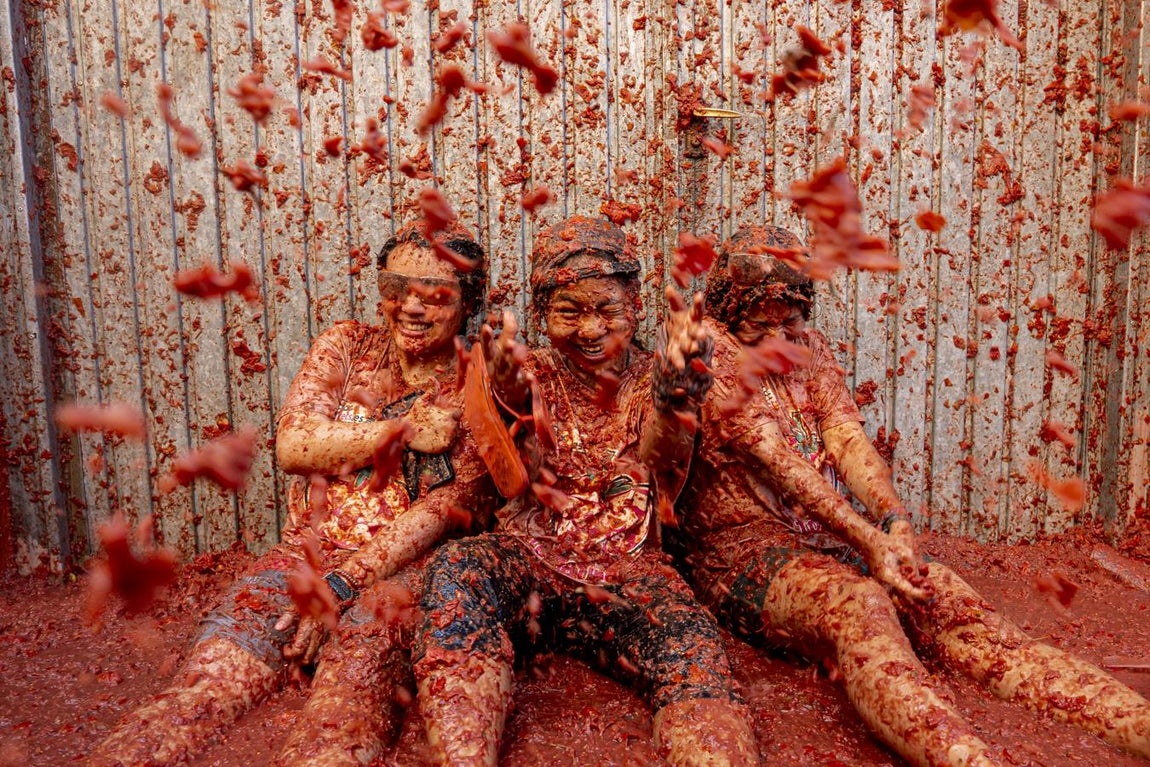 Las mejores imágenes de la Tomatina de Buñol 2019. 