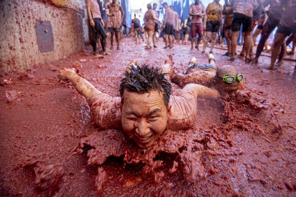 Las mejores imágenes de la Tomatina de Buñol 2019. 