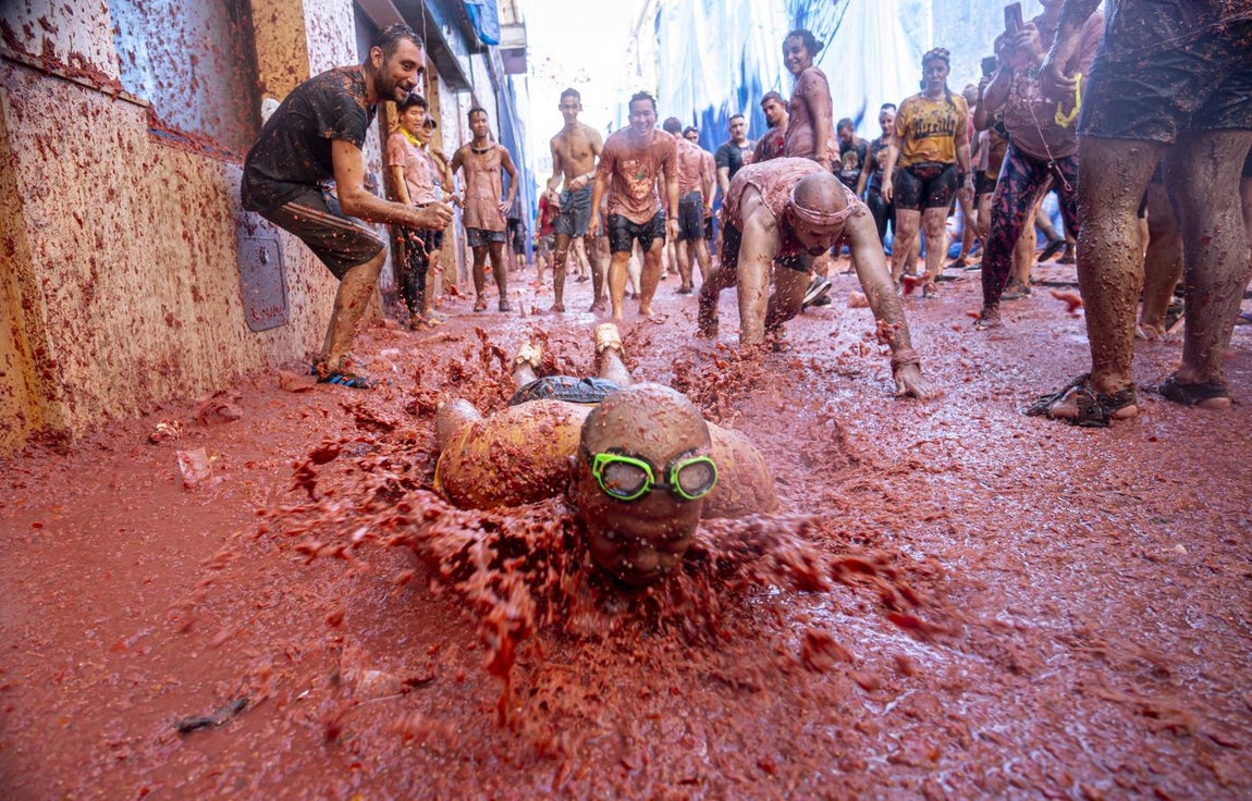 Las mejores imágenes de la Tomatina de Buñol 2019. 