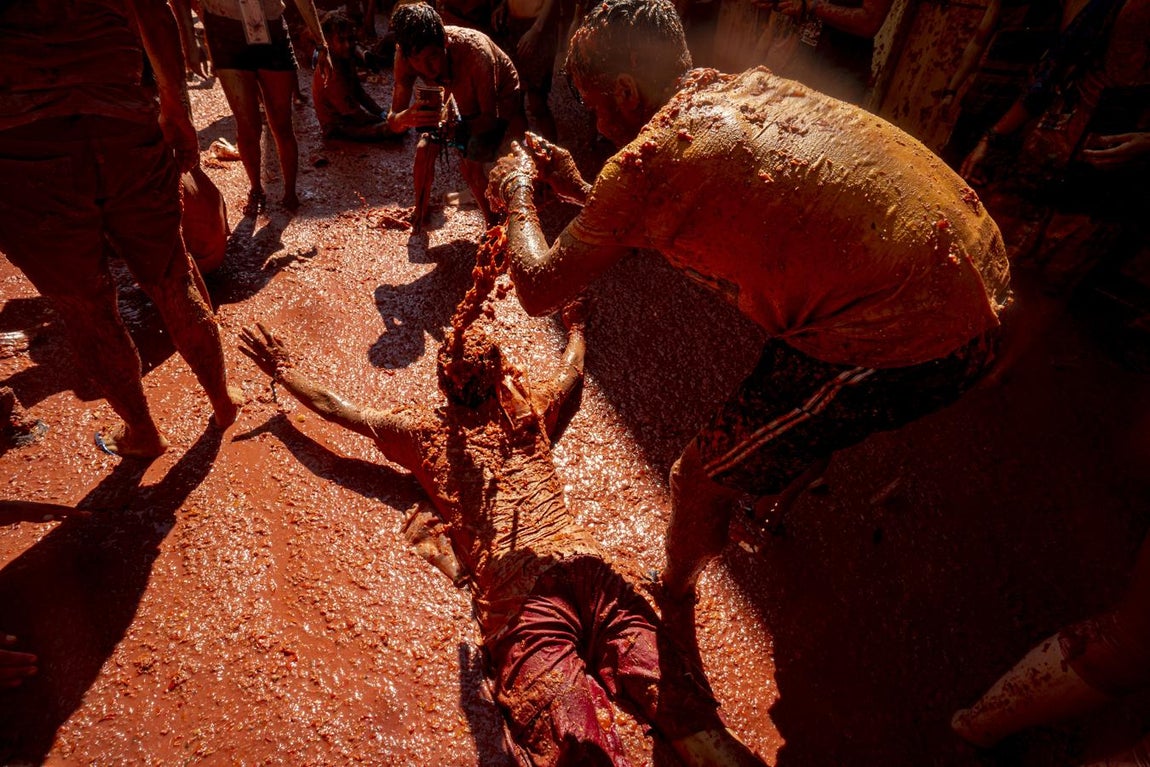 Las mejores imágenes de la Tomatina de Buñol 2019. 