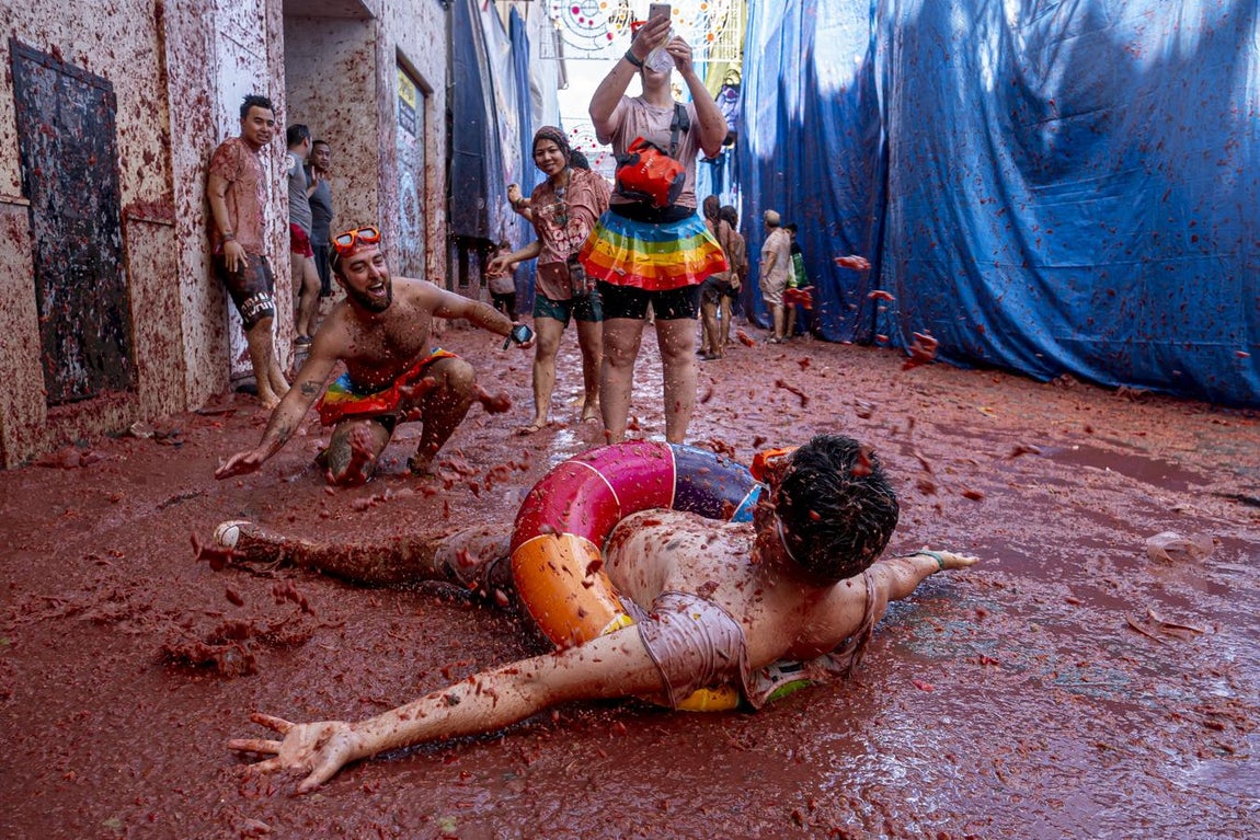 Las mejores imágenes de la Tomatina de Buñol 2019. 