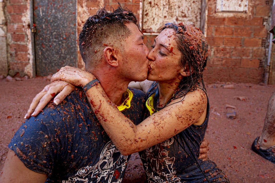 Las mejores imágenes de la Tomatina de Buñol 2019. 