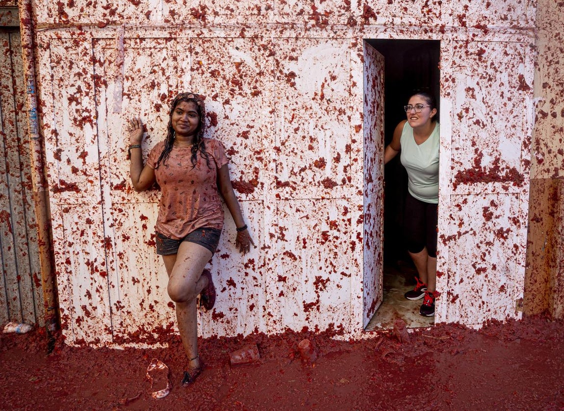 Las mejores imágenes de la Tomatina de Buñol 2019. 