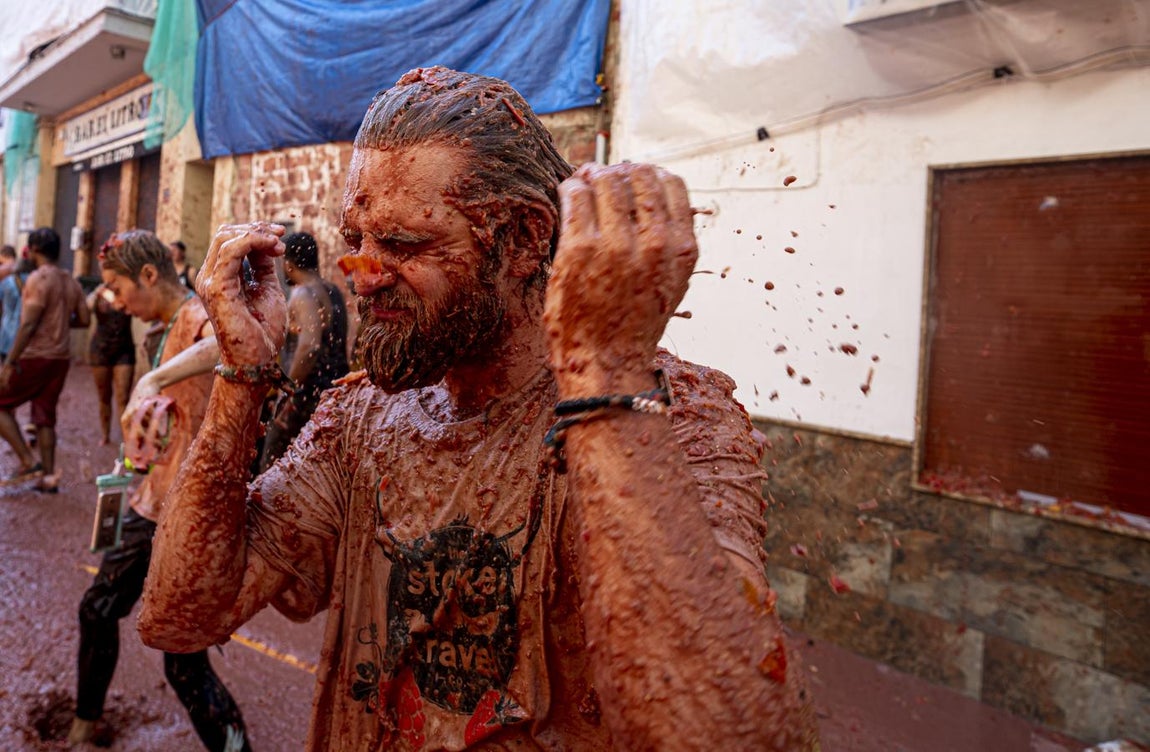Las mejores imágenes de la Tomatina de Buñol 2019. 