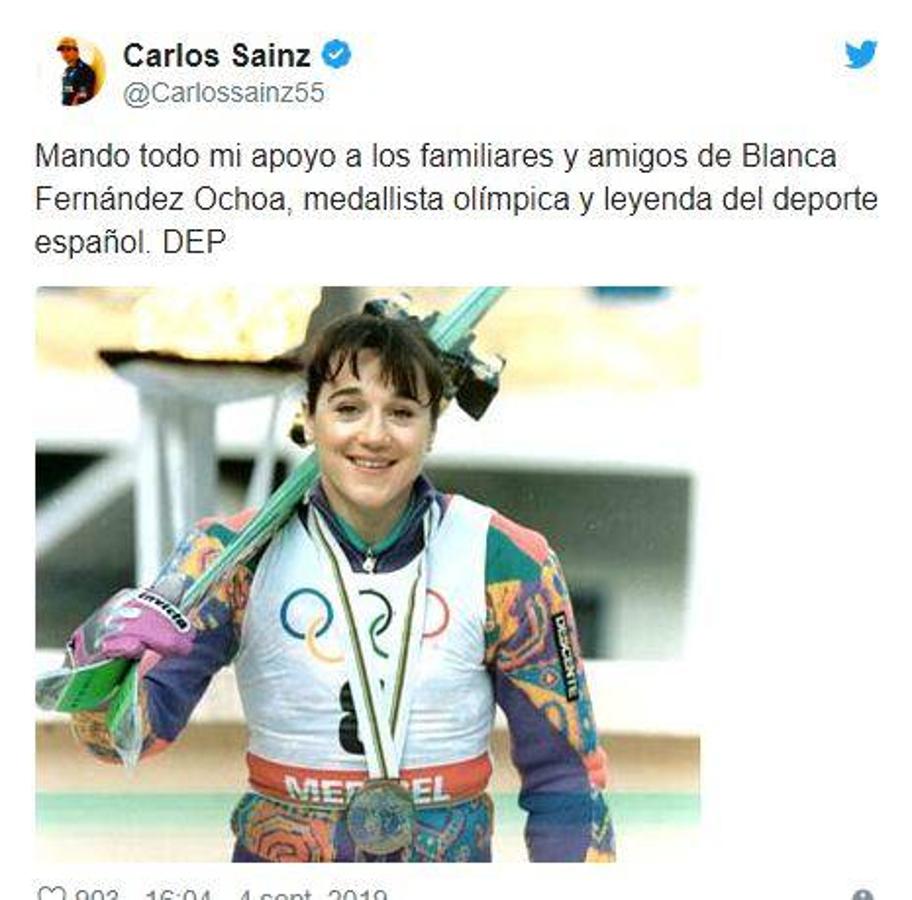 Los famosos se vuelcan en redes tras la muerte de Blanca Fernández Ochoa