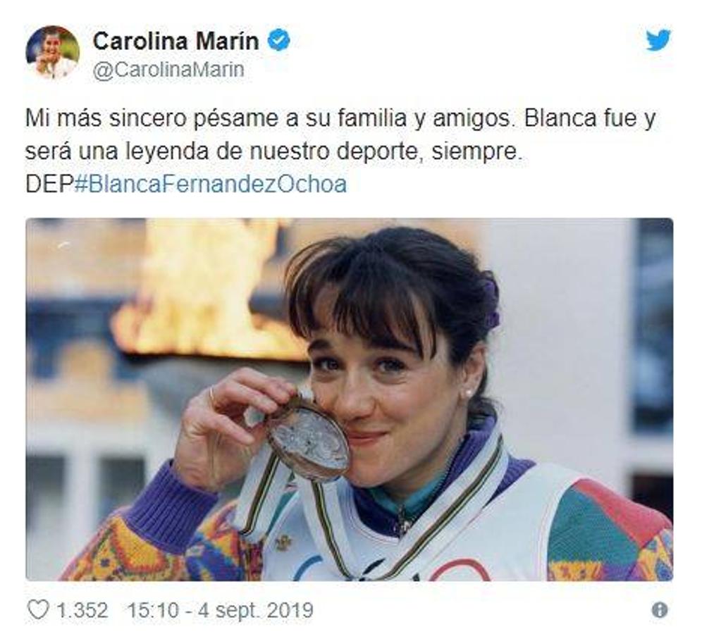 Los famosos se vuelcan en redes tras la muerte de Blanca Fernández Ochoa