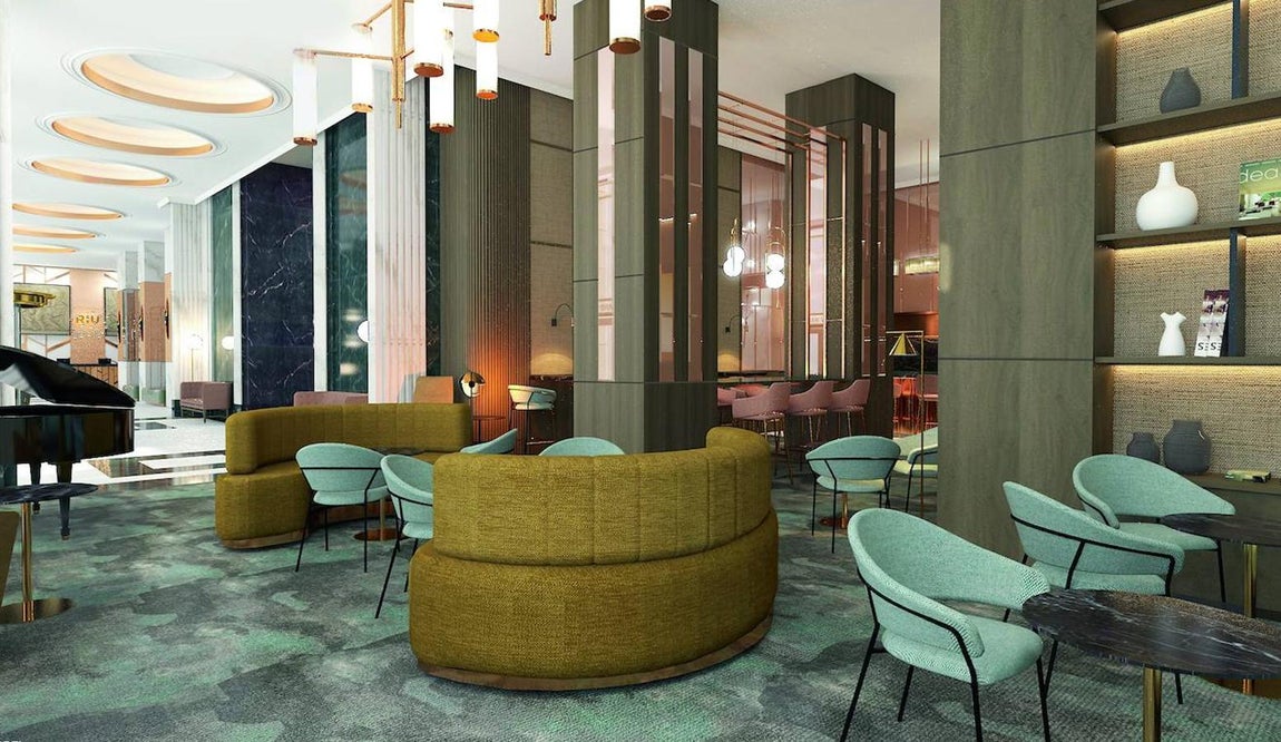 Cafetería y piano bar del hotel. 