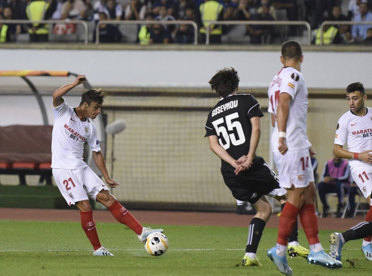 Las mejores imágenes del Qarabag - Sevilla Fútbol Club en Bakú (0-3)