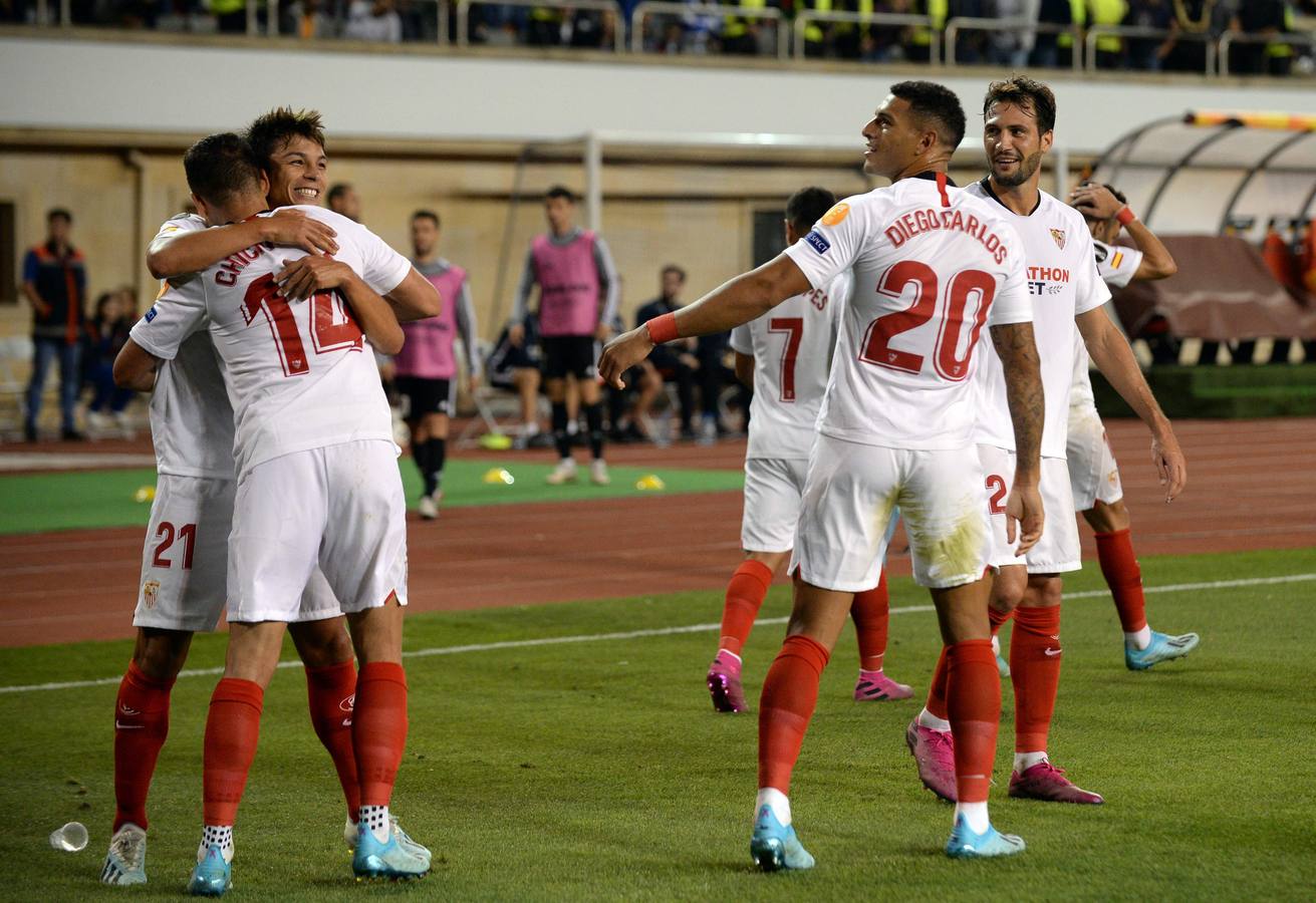 Las mejores imágenes del Qarabag - Sevilla Fútbol Club en Bakú (0-3)