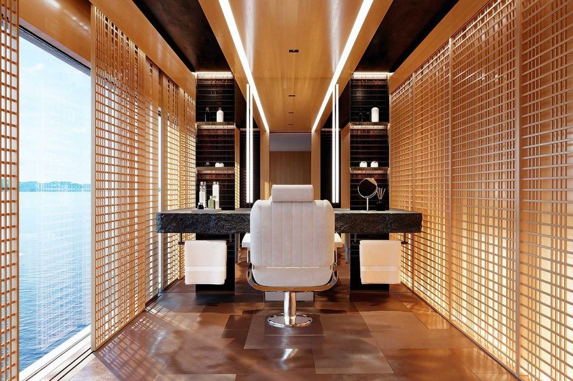 Aqua. La salud física y mental de los propietarios se cuida en las diferentes estancias, una de ellas es un salón de belleza