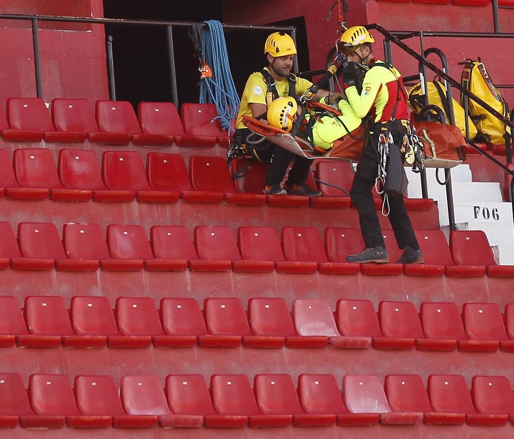 El Sánchez-Pizjuán, escenario de prueba de un rescate en el marco de la Rescue Great Day