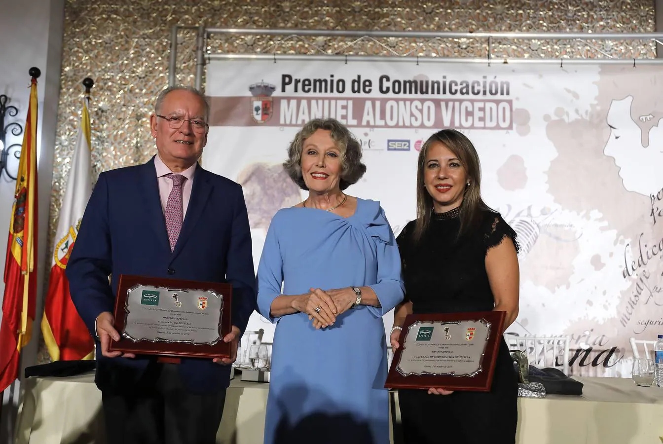Rosa María Mateo recibe en Gerena el XX Premio de Comunicación Manuel Alonso Vicedo
