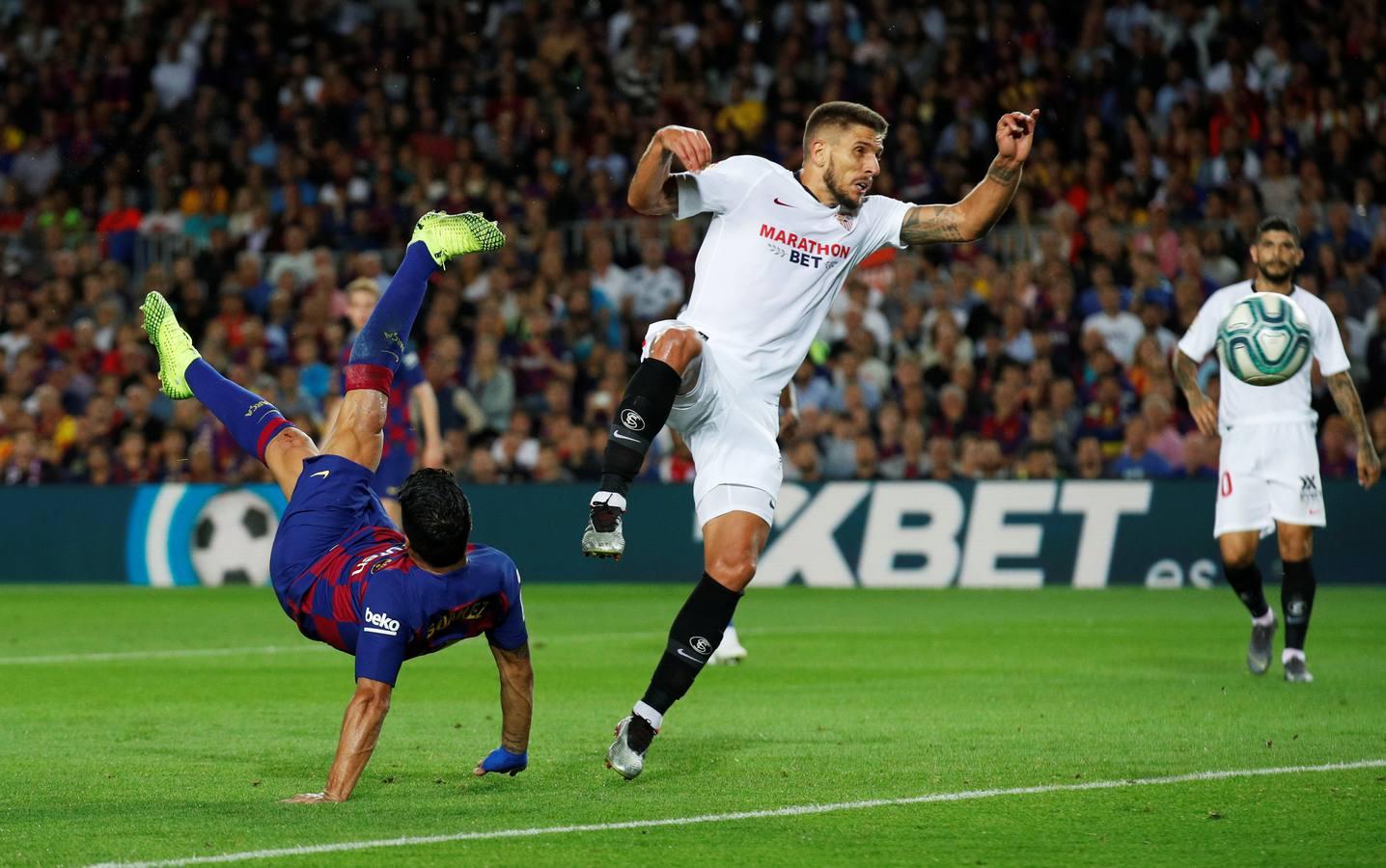 En imágenes, la derrota (4-0) del Sevilla ante el Barcelona