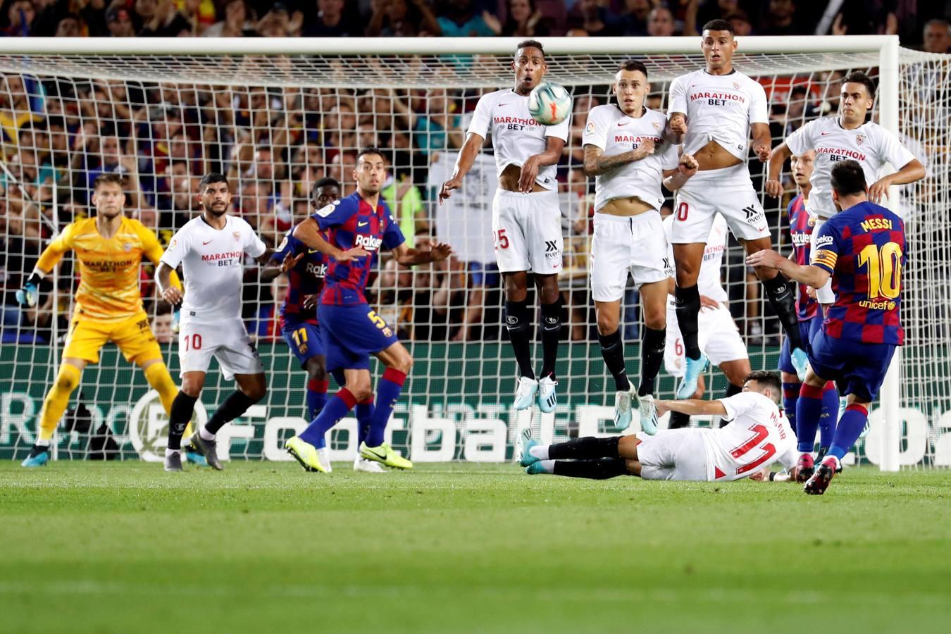 En imágenes, la derrota (4-0) del Sevilla ante el Barcelona