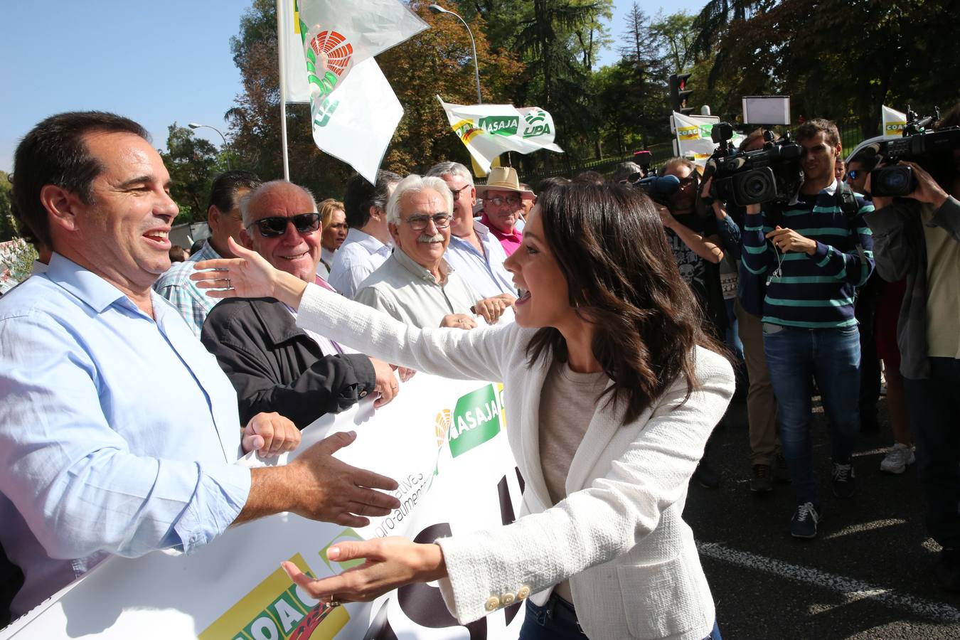 La manifestación de olivareros en Madrid, en imágenes