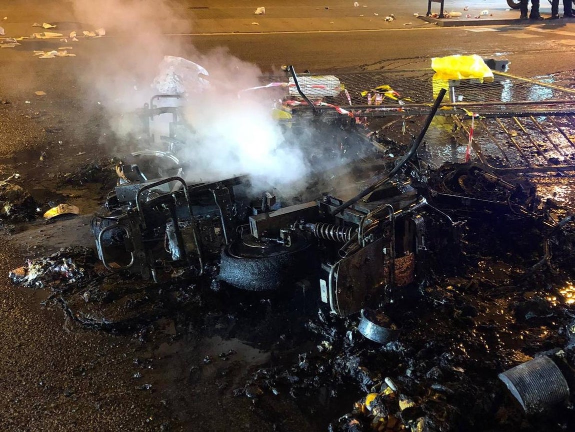 En imágenes: el fuego vuelve a las calles de Barcelona