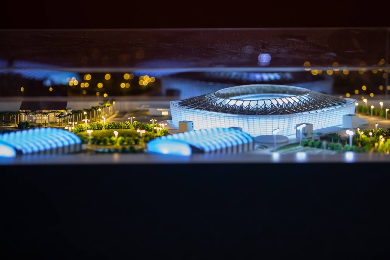 Los estadios del mundial de Qatar en miniatura