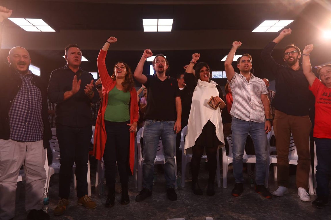 Pablo Iglesías participa en un mitín de Podemos en Jerez