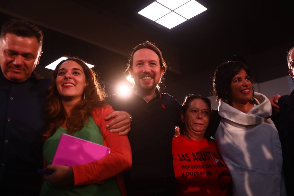 Pablo Iglesías participa en un mitín de Podemos en Jerez