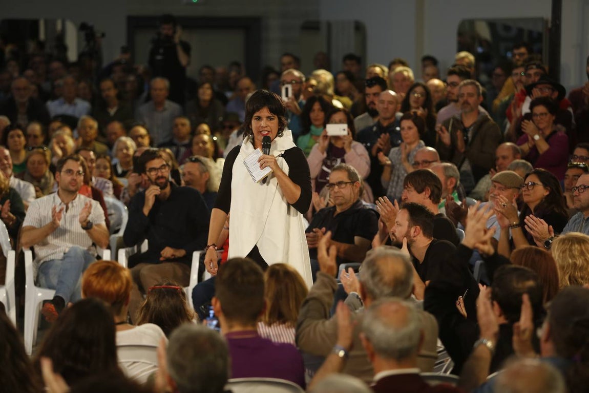 Pablo Iglesías participa en un mitín de Podemos en Jerez