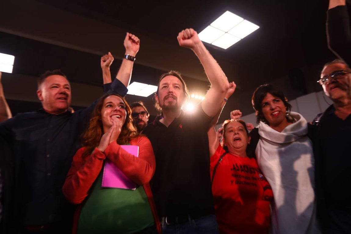 Pablo Iglesías participa en un mitín de Podemos en Jerez