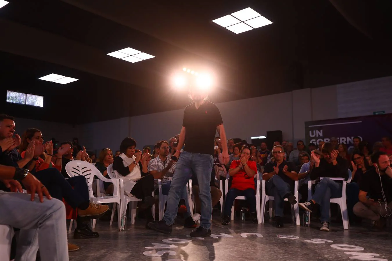 Pablo Iglesías participa en un mitín de Podemos en Jerez