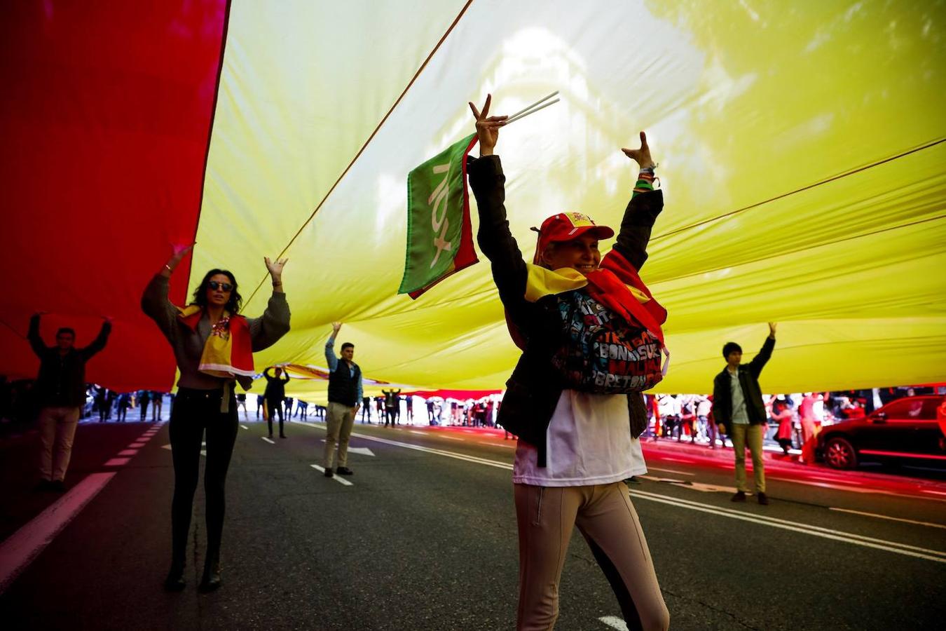 La concentración en Colón por la unidad de España, en imágenes