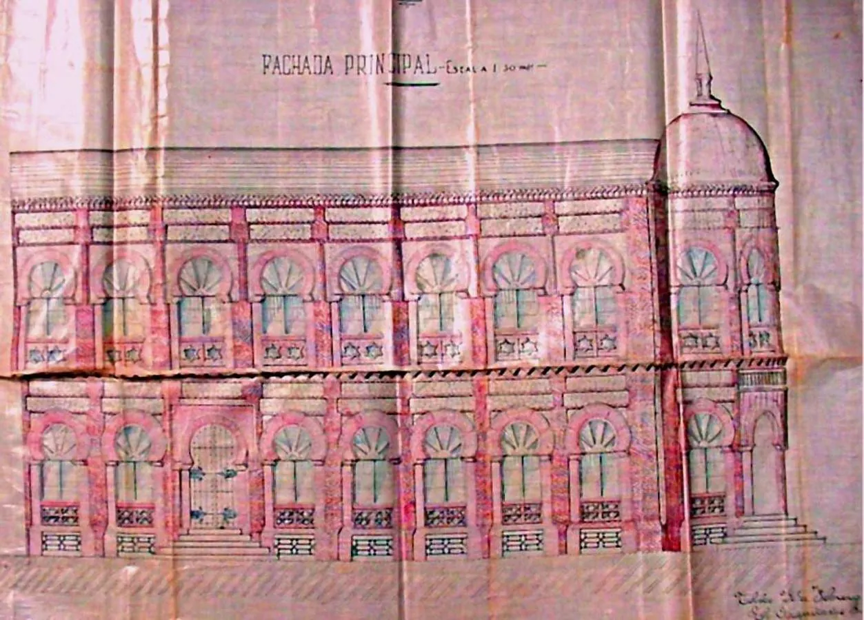 Proyecto para la fachada del Ayuntamiento de Mora. Plano de Ezequiel Martín (1925). 