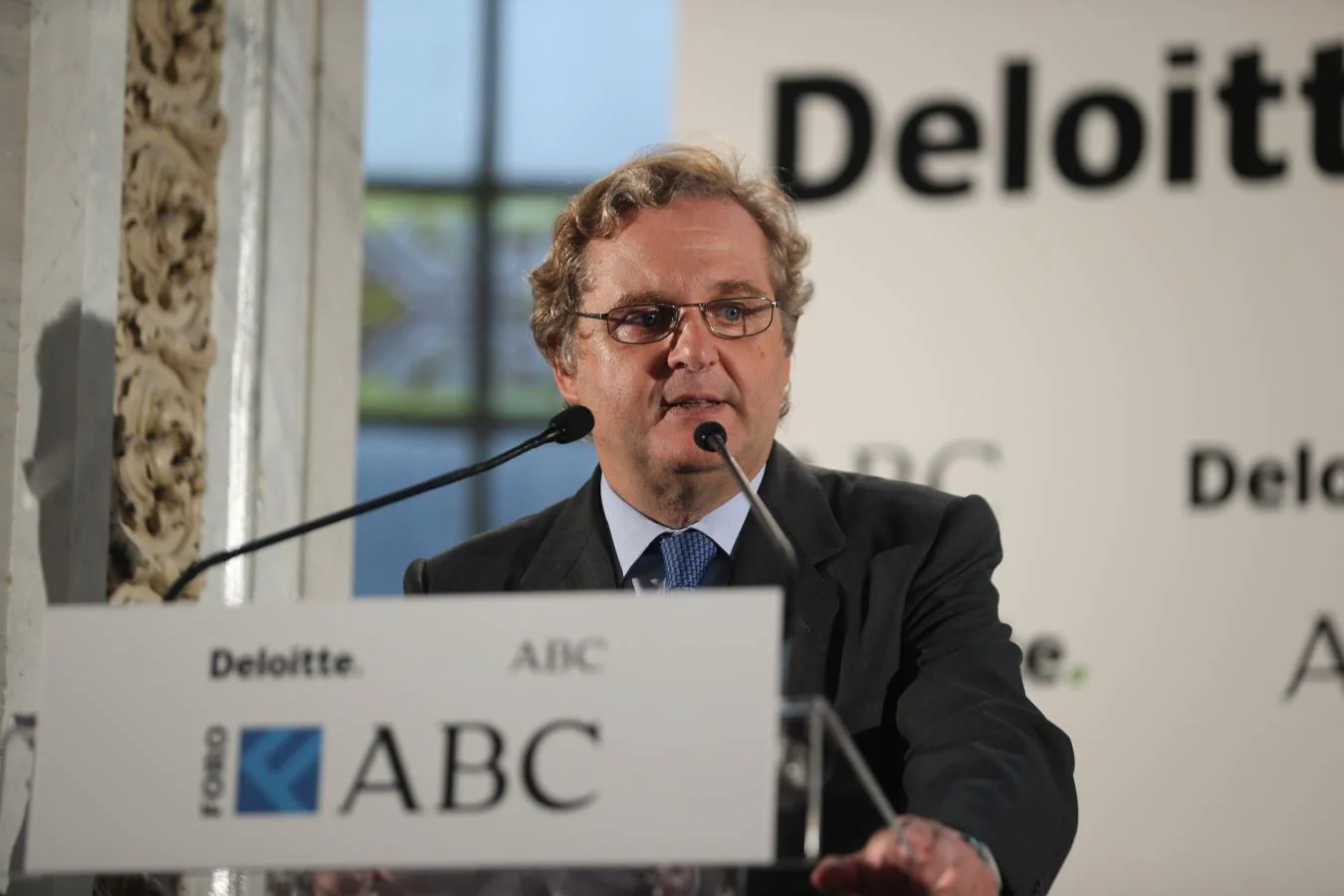 Ignacio Ybarra, presidente de Vocento, durante su intervención en el foro ABC.. 
