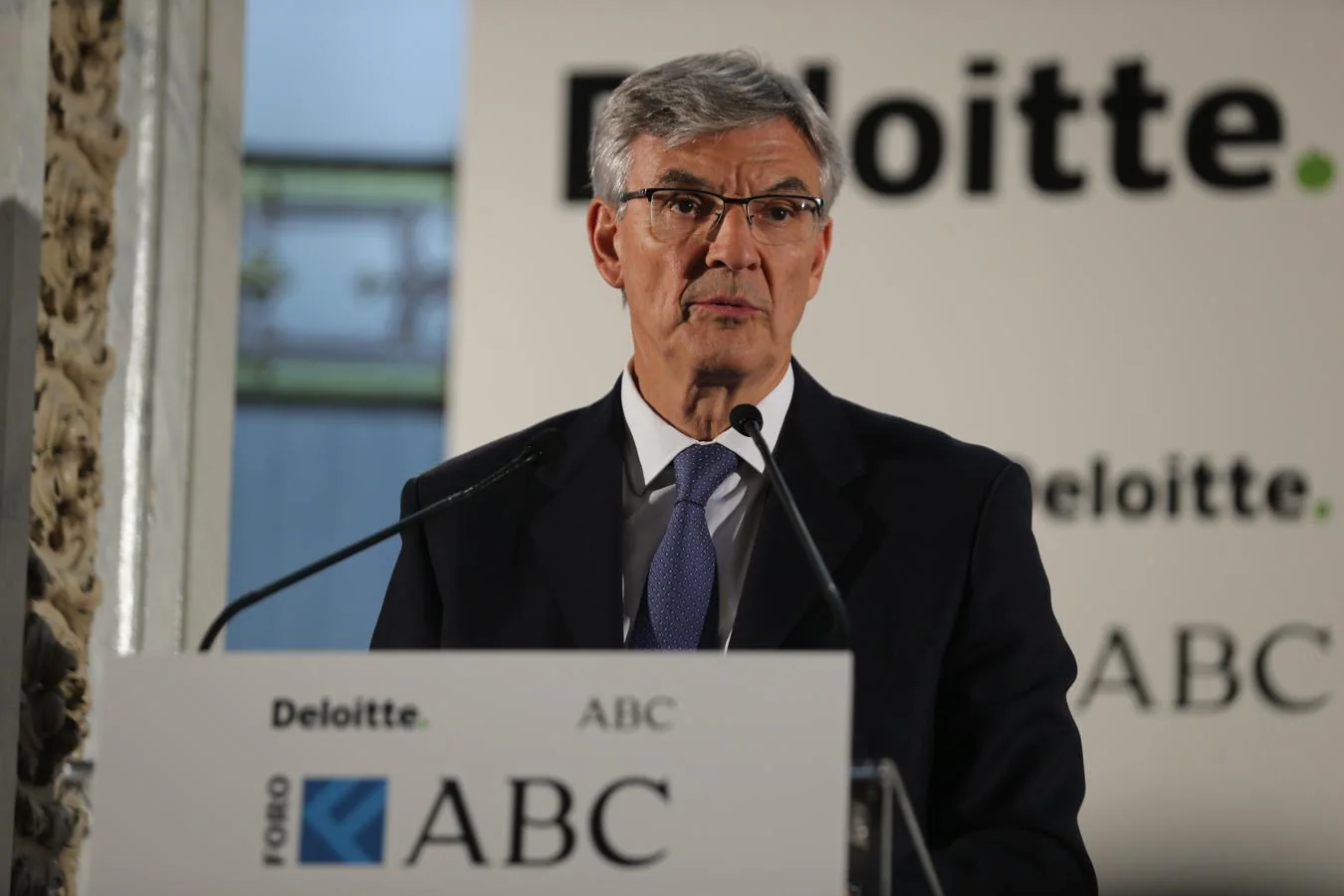 Fernando Ruiz, presidente de Deloitte España, durante su intervención en el foro ABC.. 