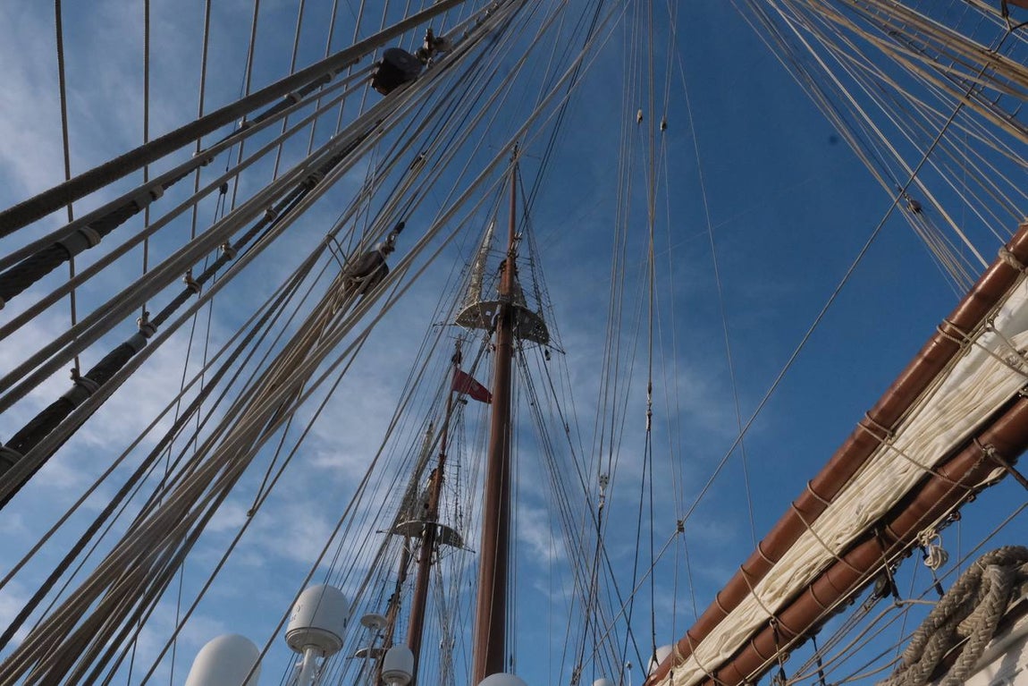 FOTOS: Colas y gran expectación para visitar el Juan Sebastián de Elcano en Cádiz