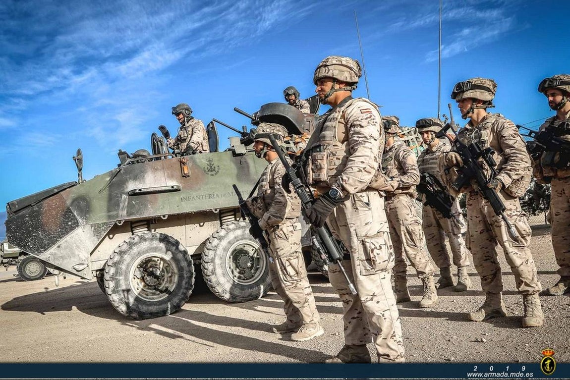 Infantes de Marina gaditanos se adiestran en el Mediterráneo y Balearex