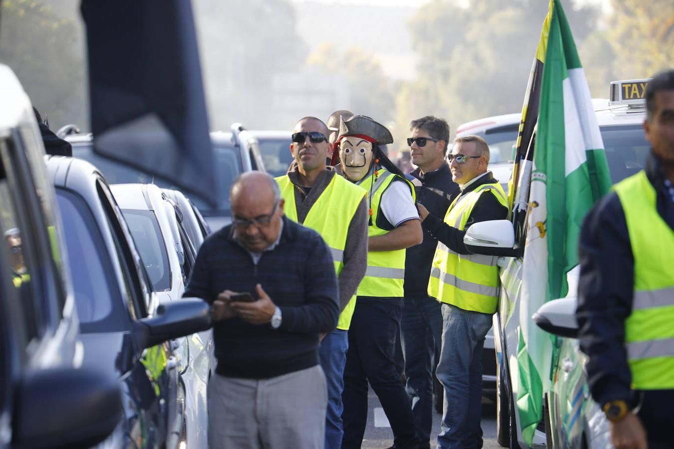 La protesta de los taxistas en Córdoba, en imágenes