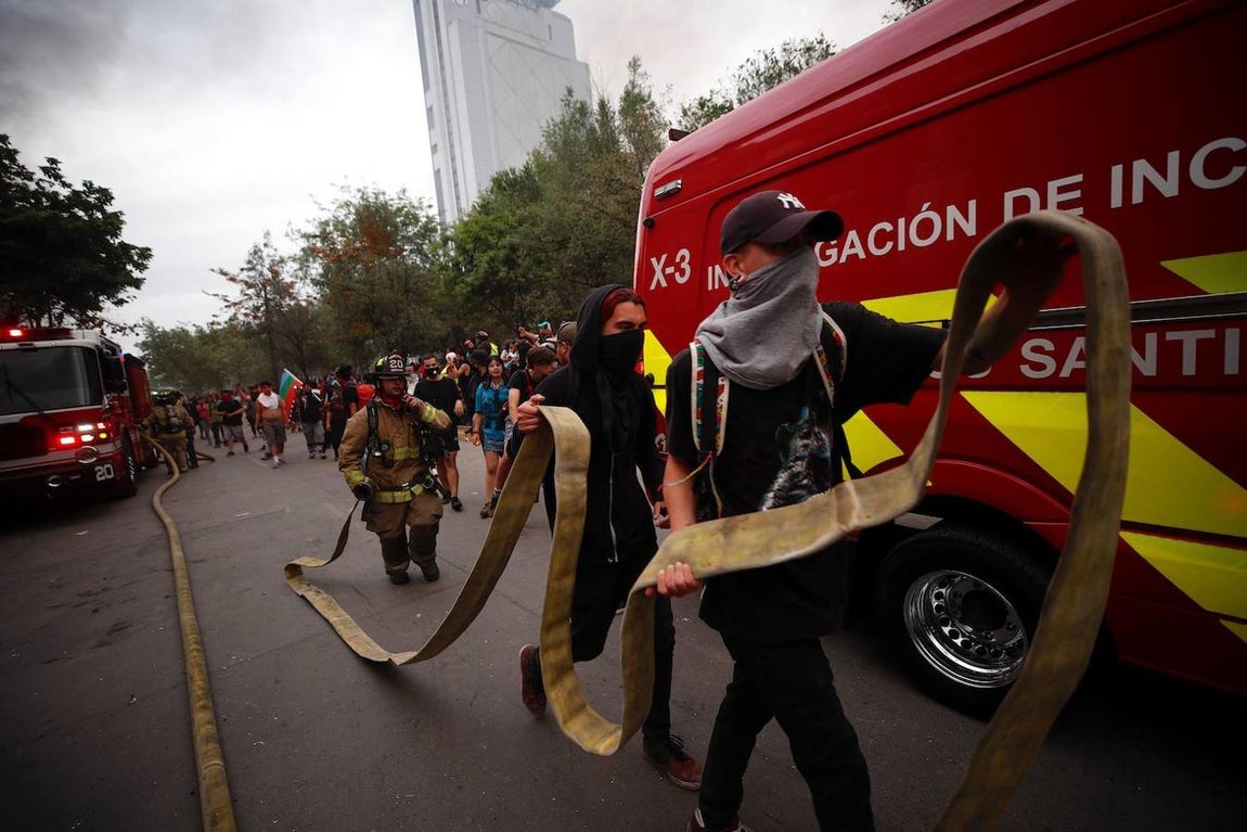 Las imágenes más impactantes de las protestas en Chile. 
