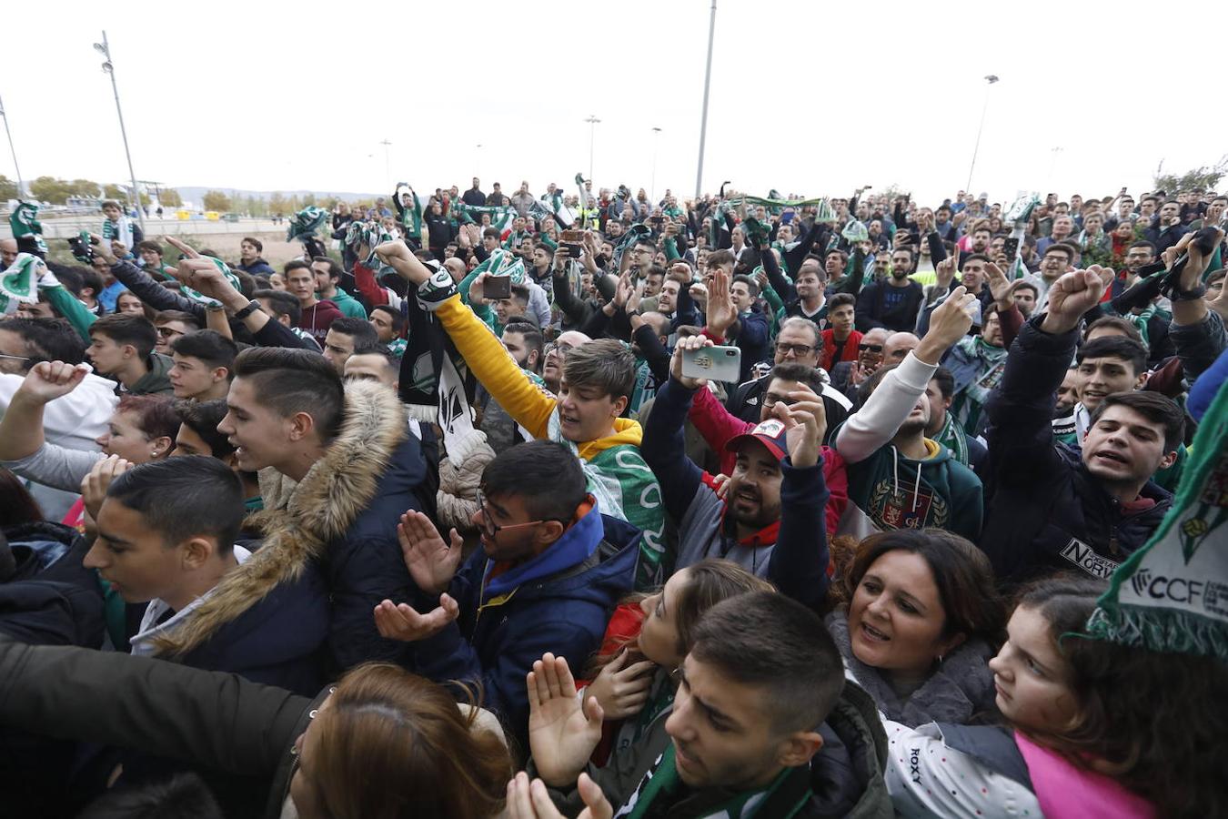 Las concentraciones en el partido del Córdoba CF, en imágenes