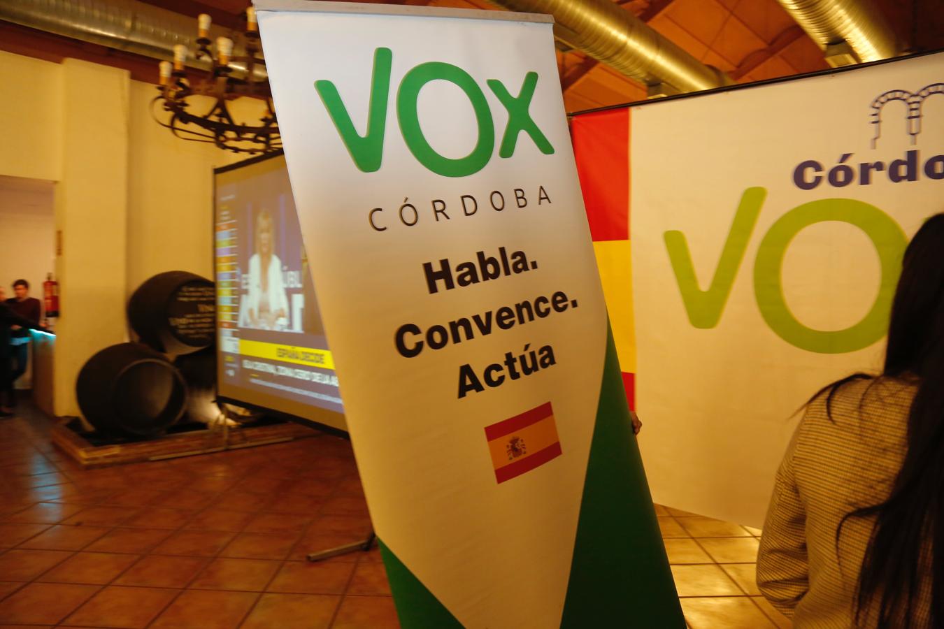 Así se vivió la noche de las elecciones generales en Córdoba para Vox