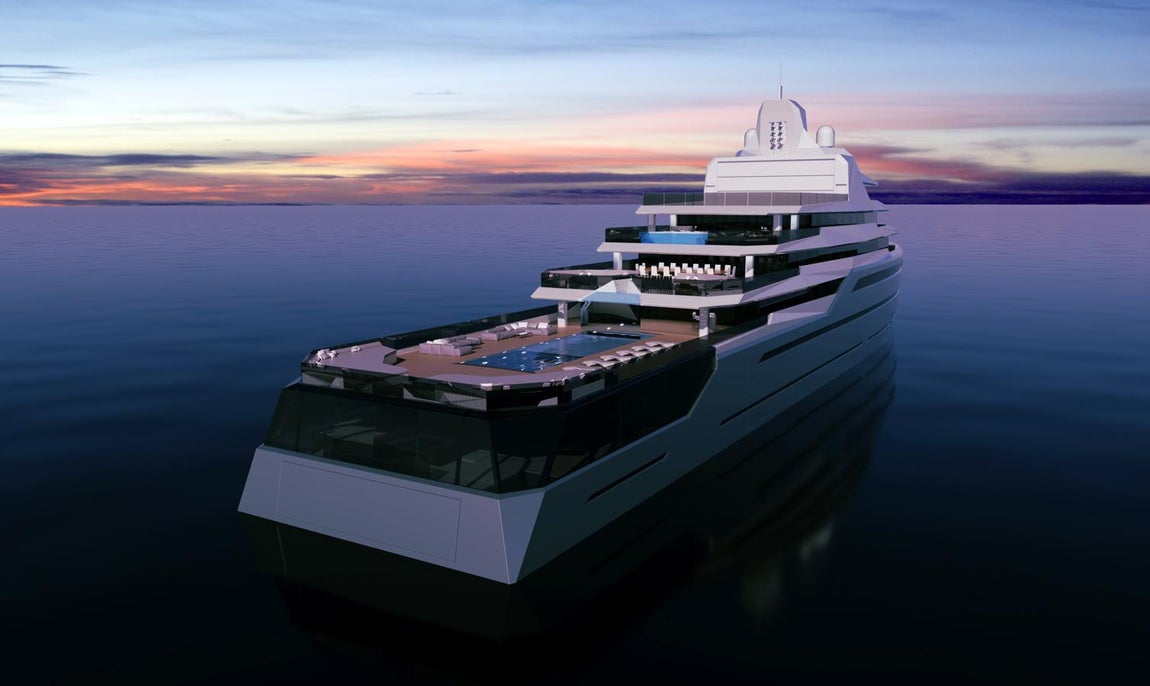 Equilibrium. El que sería el primer gigayate español contrasta la impecable combinación de madera y cemento. Se trata de otro guiño al nombre de este yate. Uniendo estos materiales tan distintos se pretende alcanzar la armonía entre la calidez y naturalidad de la madera y la frialdad y artificialidad del cemento, transmitiendo así la más pura delicadeza. Sus imponentes líneas rectas y su cantidad de ventanas aportan un toque de luz natural extraordinario a su interior. Genera una atmósfera perfecta que destaca por la sensación de amplitud