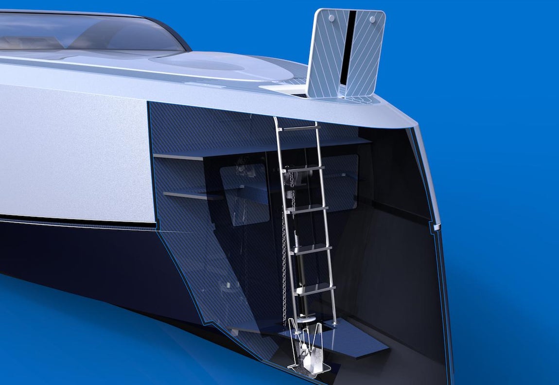 Bugatti Niniette 66, un yate para experimientar el lujo en alta mar. Con un diseño ondulado en los laterales y un acabado exterior bitono, el Bugatti Niniette 66 es puro diseño y calidad. Este yate incorpora dos motores de ocho cilindros con los que es capaz de alcanzar los 89 km/h -48 nudos- de velocidad máxima. Su sistema de anclaje está oculto en la parte delantera.