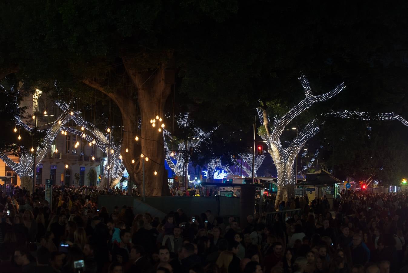 En imágenes: la inauguración del alumbrado de Navidad en Málaga