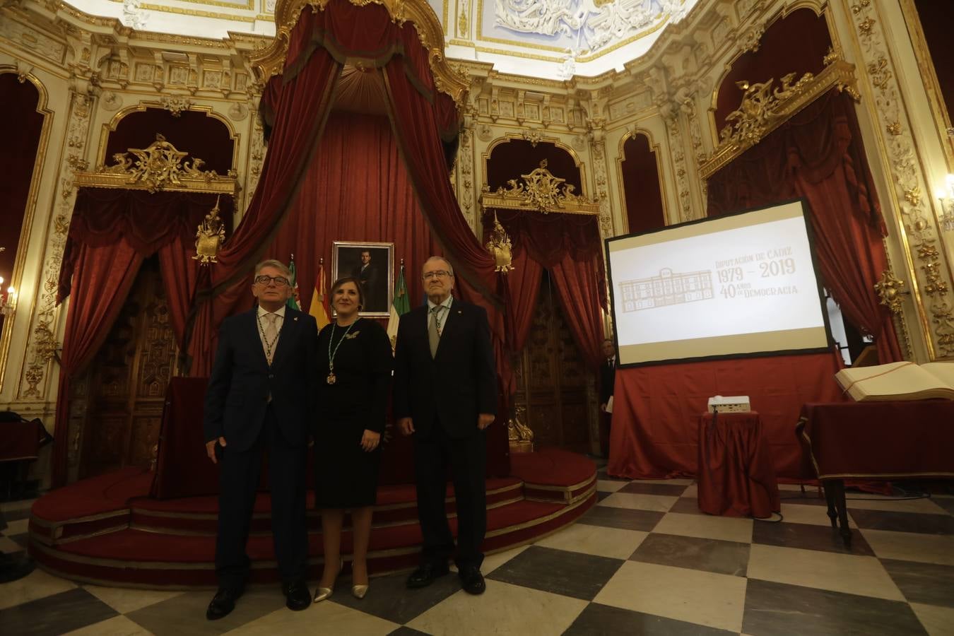 Acto institucional en Diputación, que celebra los 40 años de la primera corporación